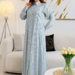 Robe Chemise - Bleu Rayé