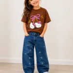 Ensemble Fille Hello Kitty - Marron